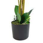 Deluxe 85cm Artificial Bush Orchid - White
