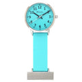 Aqua Silicone Nurses Fob Watch - Hygienic and Stylish Timepiece for Medical Professionals