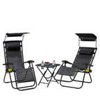 Zero Gravity Garden Chairs & Table - Adjustable, Folding, Comfortable, Durable & Stylish Furniture Set