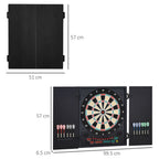 Electronic Dartboard - LED Score Board - 27 Games - Storage Cabinet
