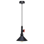Vintage industrial ceiling pendent light 22cm metal shade E2 adjustable cable