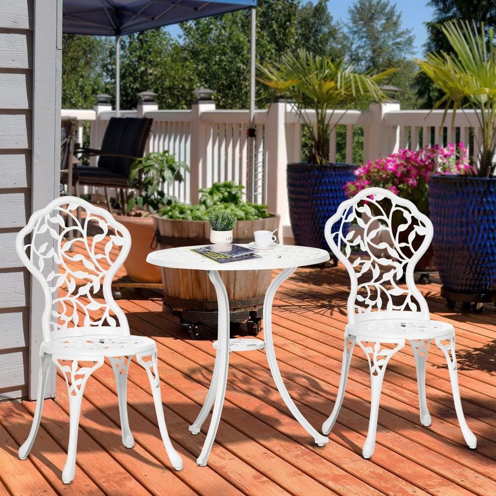 Aluminium Bistro Set: Coffee Table + Chair - Outdoor Dining at its Best