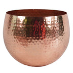 Realistic 75cm Arboricola Gold Capella Plant - Copper Metal Planter: Artificial Foliage for Any Space
