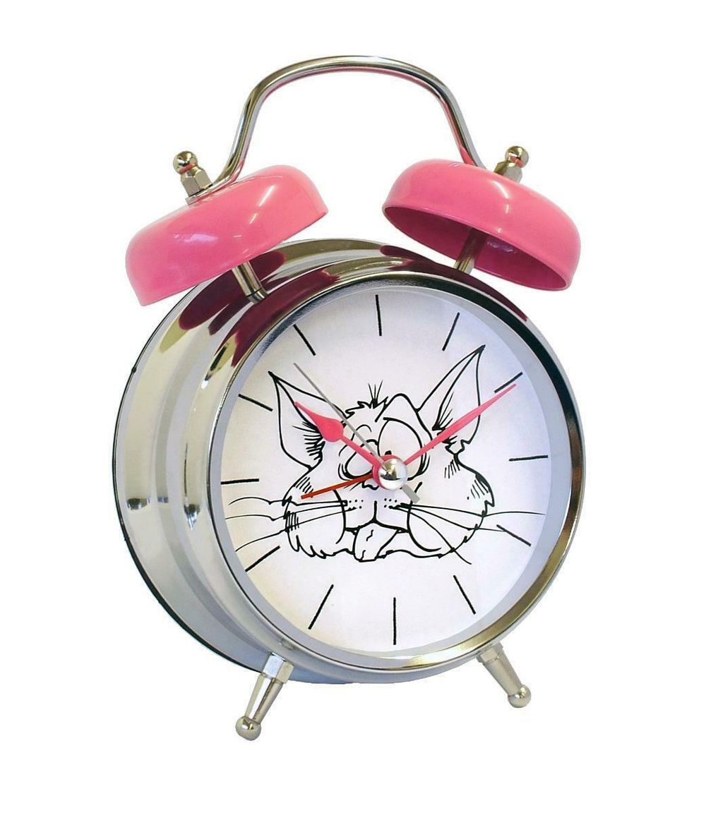 GTP Unisex Double Bell Quartz Alarm Clock - Cat Meow Sounding Voice