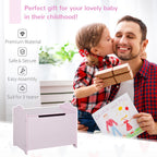 Kids Toy Organizer - 40x60cm Storage Box - Durable & Safe - Pink