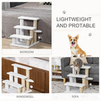 Pet Stair with 4-step Climb Ladder, Scratching Posts