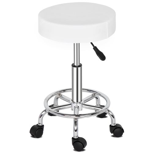 Round Stool Ha Feet Rotation Bar Stool White