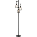 Industrial 3-Light Floor Lamp, Dimmable Black, 170cm