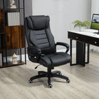 Black Massage Office Chair - High Back, Vibration, 6 Points