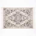 Kew Antique Printed 120x170cm Grey Rug with Tassel
