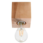 Wooden Ceiling Lamp - Scandinavian Design, E27 Socket