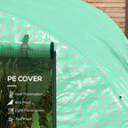 Polytunnel Green House with Sprinkler System, Wide Door