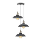 3 Head Vintage Industrial E27 Ceiling Hanging Light Shade Metal Pendant Lamp