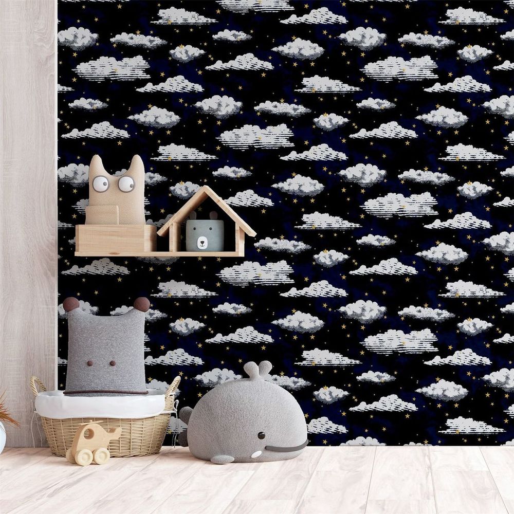 Stars & Clouds Navy - Attention to Detail