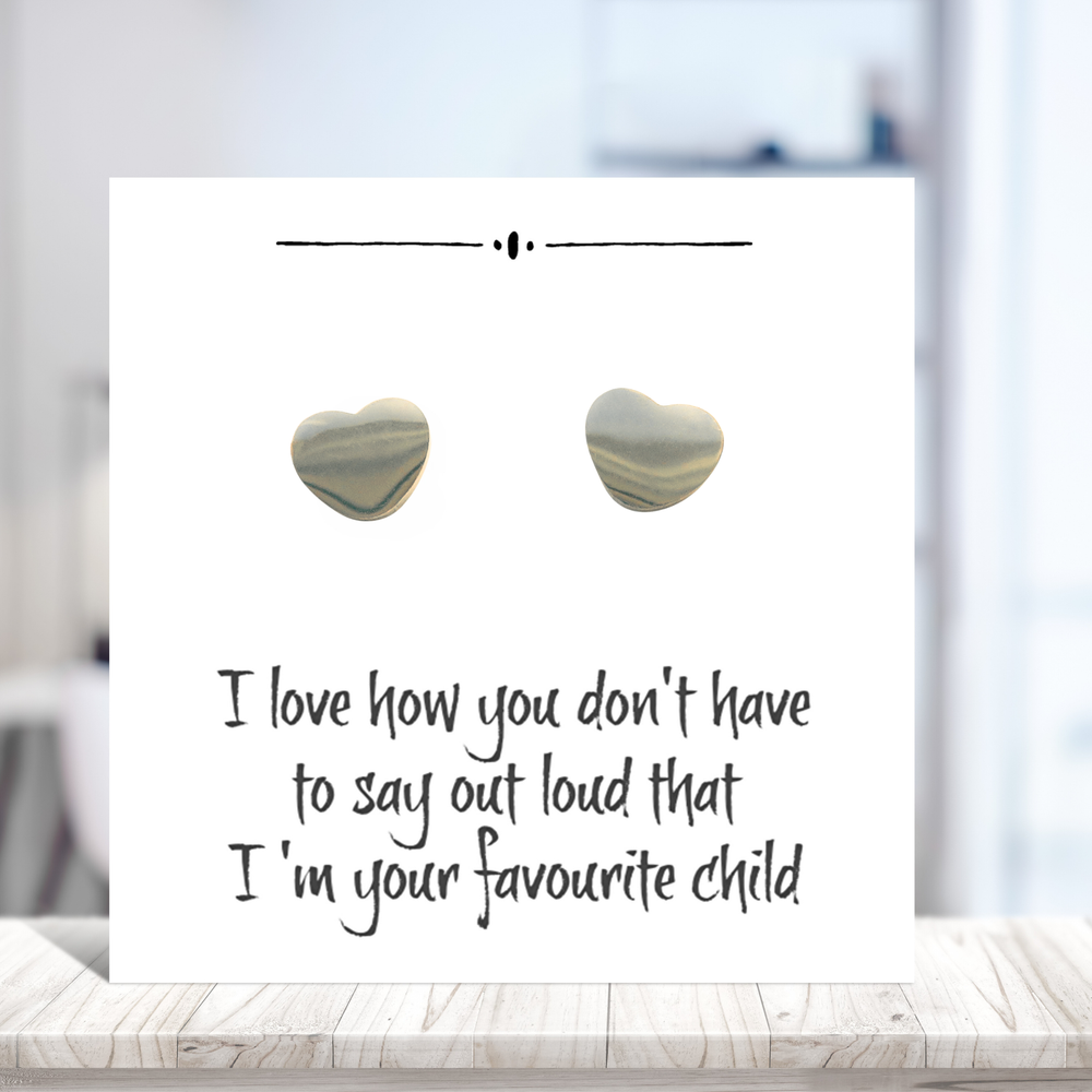 Heart on Funny Message Card for Mum - Ideal Birthday or Christmas Gift