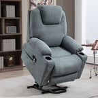Luxury Lift Chair - Vibration Massage, Heat, Easy Assembly - Grey