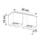 Quad Collection: Modern Design Ceiling Lamp, Aluminum, GU10 - Stylish Lighting!