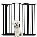 Adjustable Auto-Close Pet Gate - Black, 74-87cm