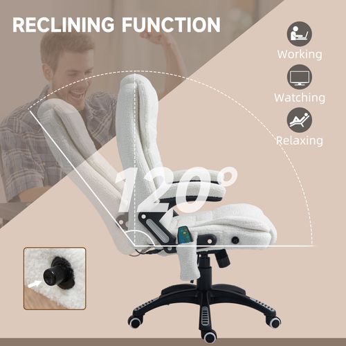 Office Chair w/ Heating Massage Points Relaxing Reclining