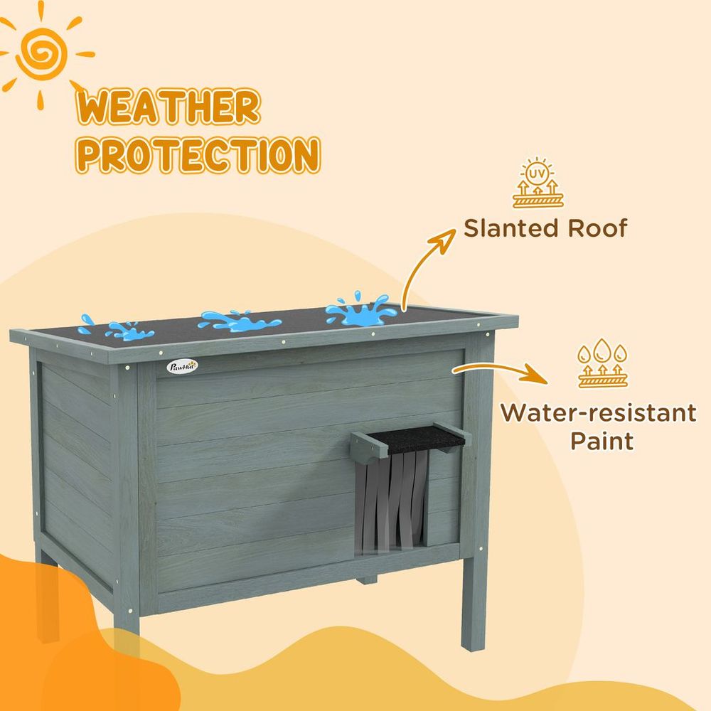 Insulated Outdoor Cat House - Charcoal Grey
