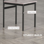 5 Piece Dining Table and Chairs Set, Space Saving Table and 4 Chairs with Four Detail