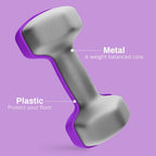 Set of 2 Hexagonal Dumbbells Weights Pair, 2 x 4kg
