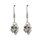 Silver Flower Drop Earrings