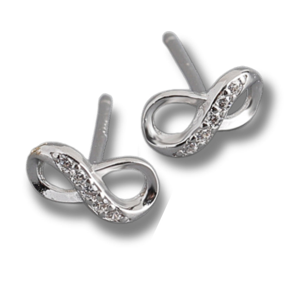 Infinity Stud Earrings - Ideal Birthday or Christmas Gift