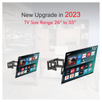 26-55 Inch Double Pendulum Large Base TV Stand TMDS-105 Bearing 40Kg/Vese400*400/Upper And Lower-10~ 10°