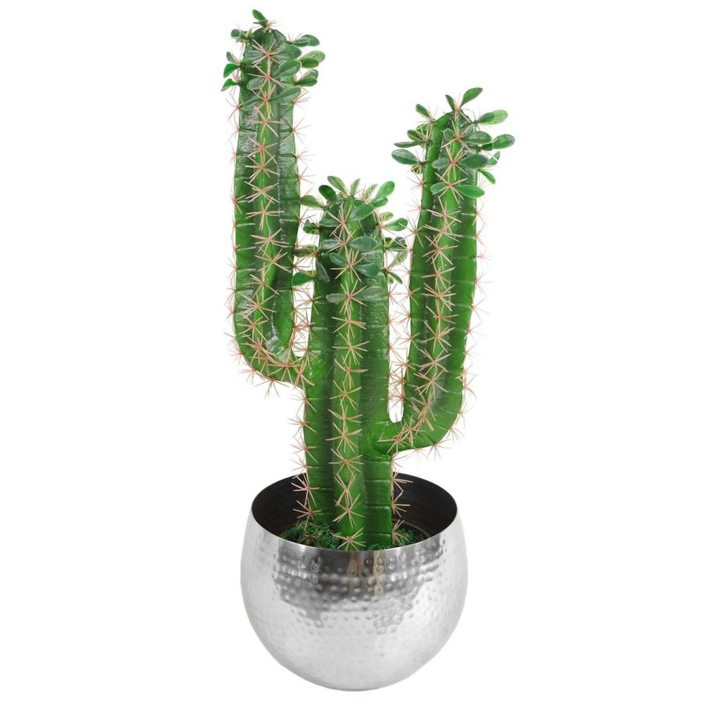 Large Metal Planter 22x18cm - Hammered Silver - Straight Edge