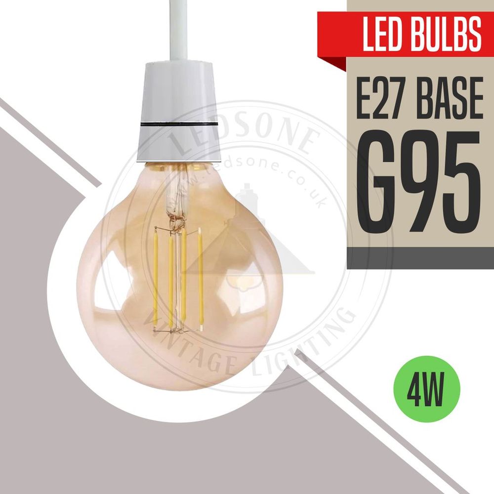 10 Pack E27 LED Edison Dimmable Vintage Amber Glass Warm white 2700K Light Bulbs