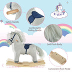 Kids Rocking Horse - Wood Base, Sound, Handlebars - for Ages 36-72 months