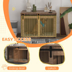 Furniture Dog Crate - Removable Cushion - Large Dogs - Brown