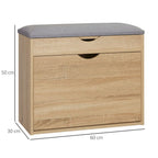 Entryway Shoe Bench & Storage Cabinet - Natural