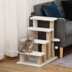 Pet Stair with 4-step Climb Ladder, Scratching Posts