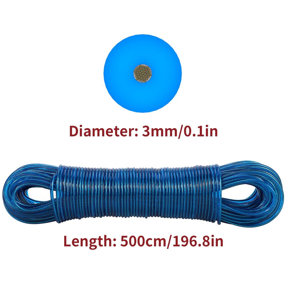 Blue 50M Washing Line Rope