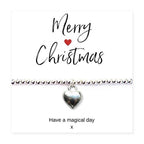 Silver Heart Bracelet & Merry Christmas Gift Card