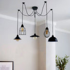 5Way Vintage Industrial Ceiling Lamp Shade Chandelier Retro Spider Pendant Light