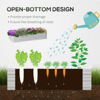 Raised Garden Bed Planter Box with Greenhouse, Large Window, Green