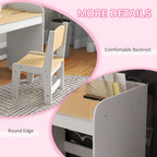 Kids Desk & Chair Set - 3-6 yr - Storage Drawer - White