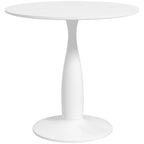 Round Dining Table with Steel Base for Living Room, Dining Room