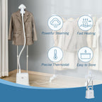 Upright Garment Clothes Steamer, 45s Fast Heat-up, 1.7L Tank White