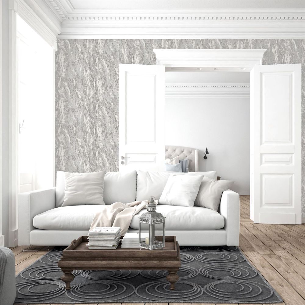 Luxe Texture Pewter Wallpaper - Attention to Detail - for All Demographics