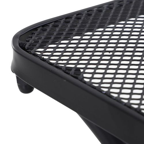 Metal Patio Bistro Table - Square 45cm, Black