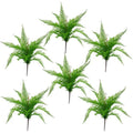 6 x 60cm Artificial Bushy Dixie Wood Fern Dark Green Plant