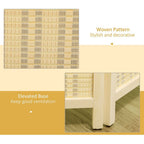 4 Panel Folding Room Divider 170cm Wall Privacy Screen Protector Natural