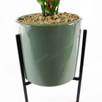 40cm Artificial Fern Plant: Ceramic Planter & Stand