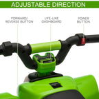 6V Kids Electric Ride on Car - Big Wheels, Green, 18-36 Months