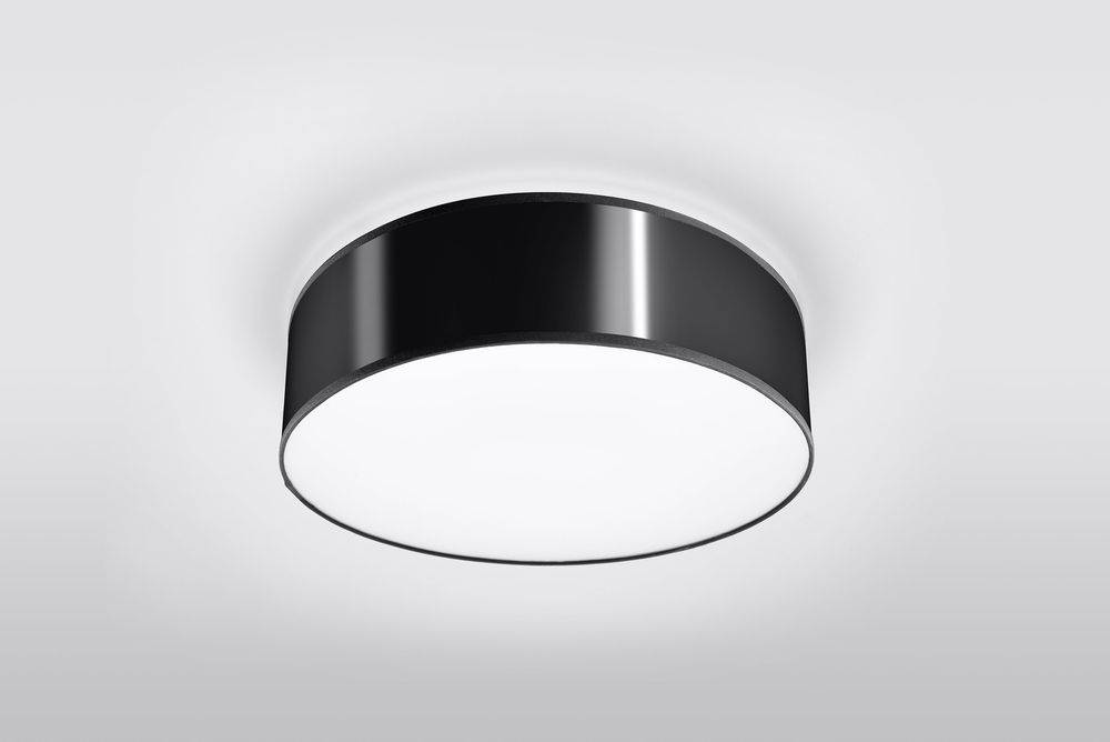 ARENA 35 Black Round Ceiling Lamp - Loft Design LED E27 - Lighting Solution