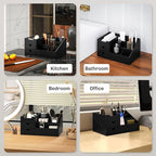 Organiser Holder Multi-Function Storage Caddy Drawers Black